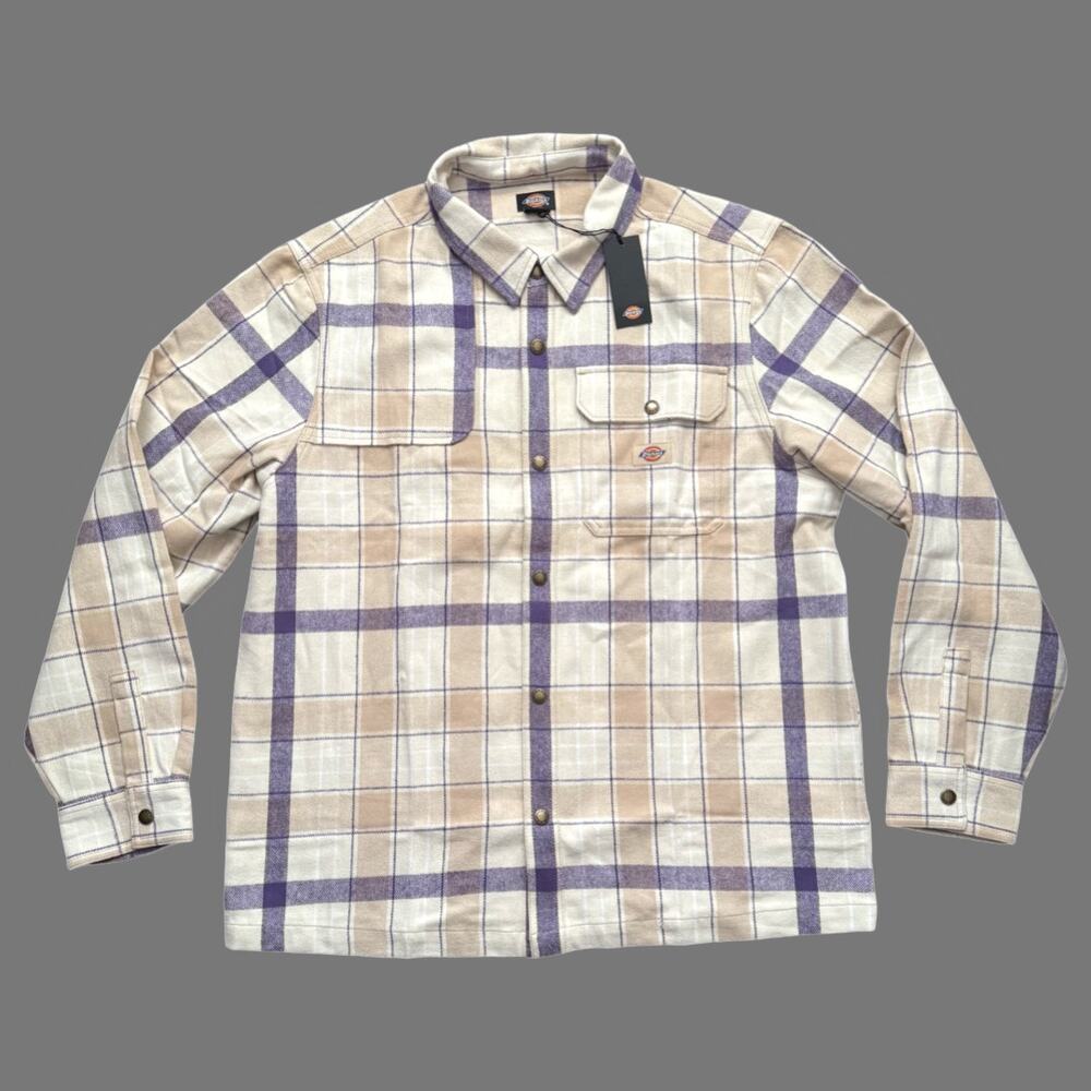 Dickies Nimmons Plaid Flannel Snap Shirt Mens XXL NWT